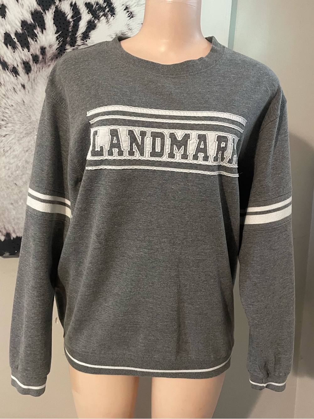 Vintage MV Sport Landmark varsity style Crewneck Sweater athletic pullover top